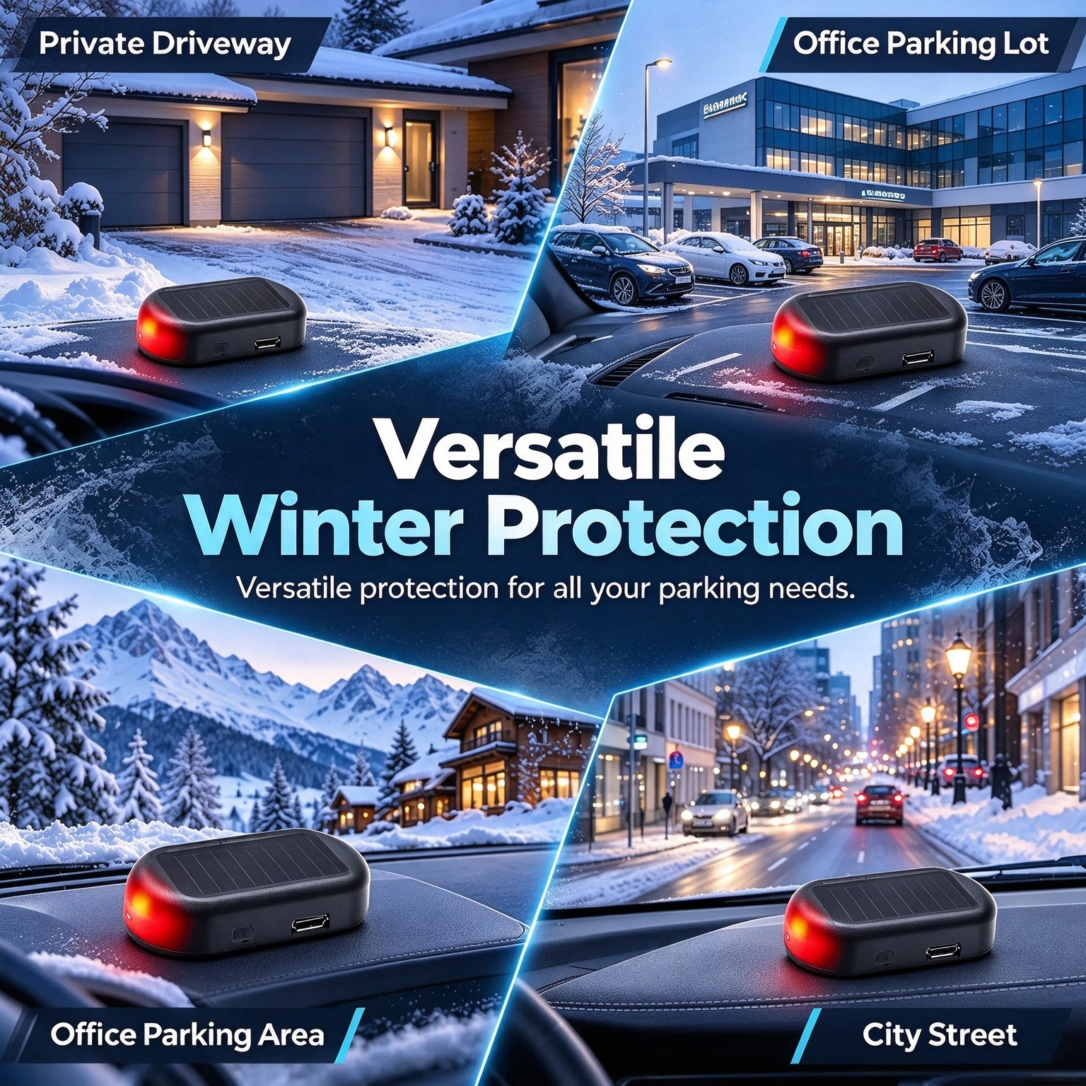 Electromagnetic device for molecular interference for vehicles – for de-icing and snow removal