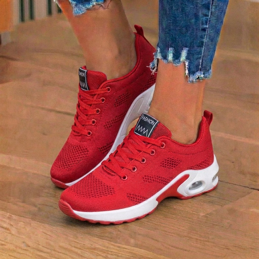 Women's Orthopedic Mesh Athletic Sneakers - Gradient Color & Air Cushion Sole