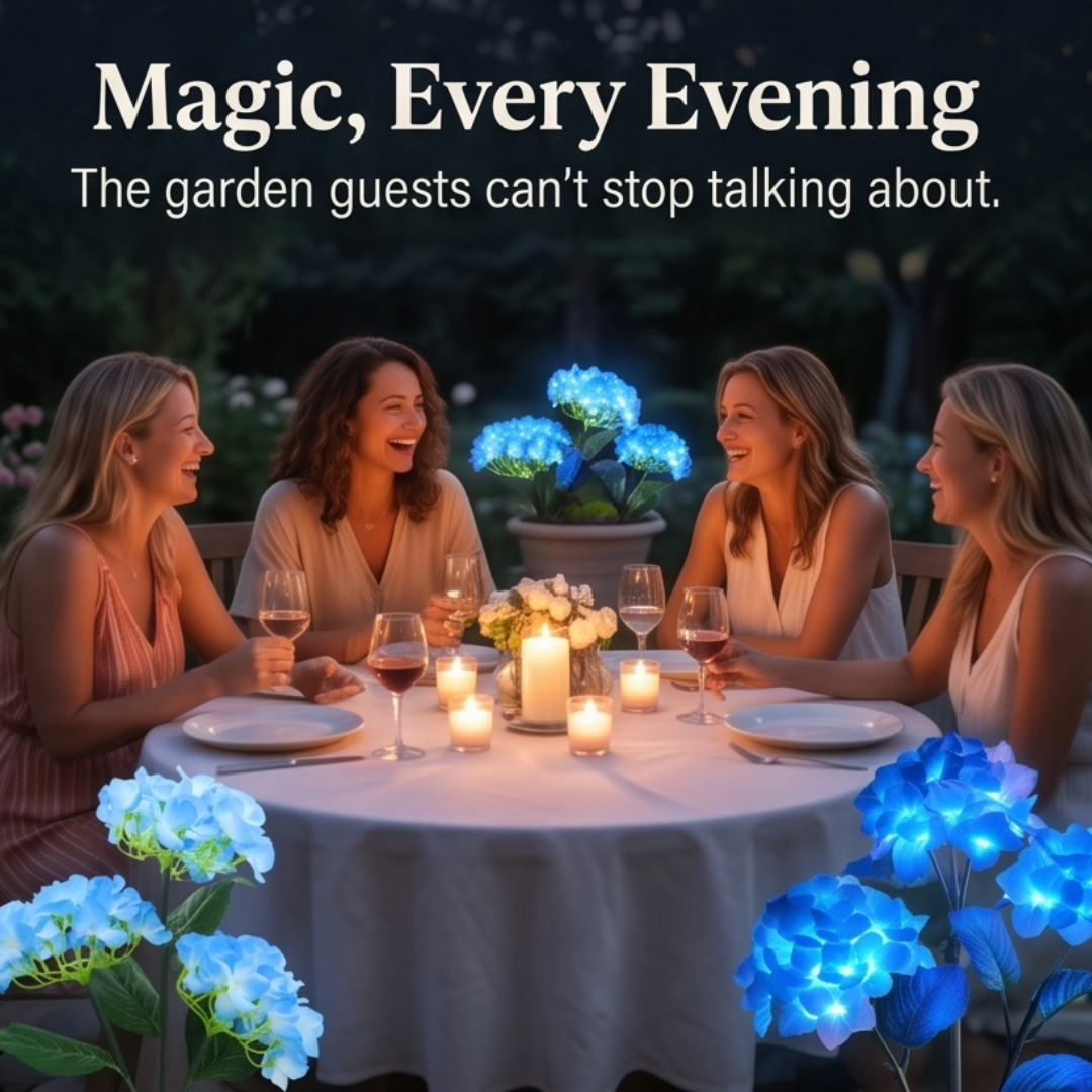 Solar Hydrangea Garden Lights (2-Pack)