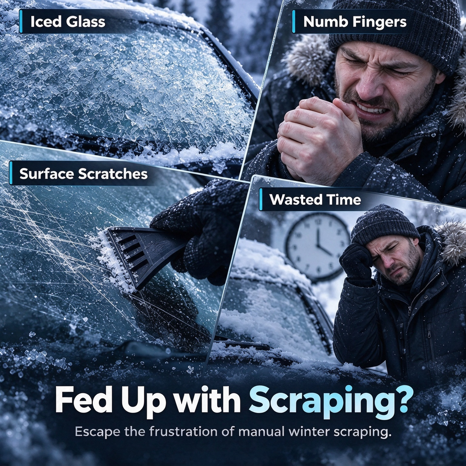 Electromagnetic device for molecular interference for vehicles – for de-icing and snow removal