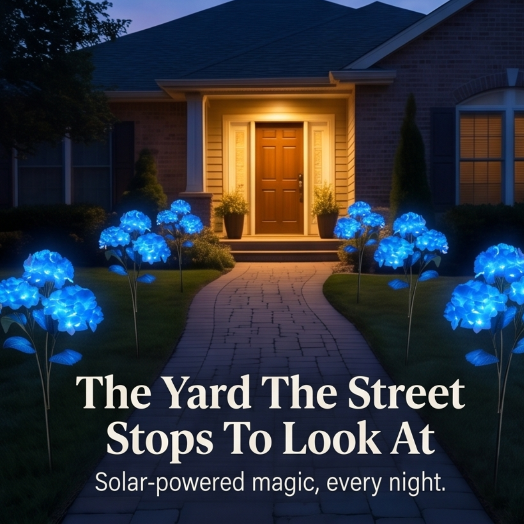 Solar Hydrangea Garden Lights (2-Pack)