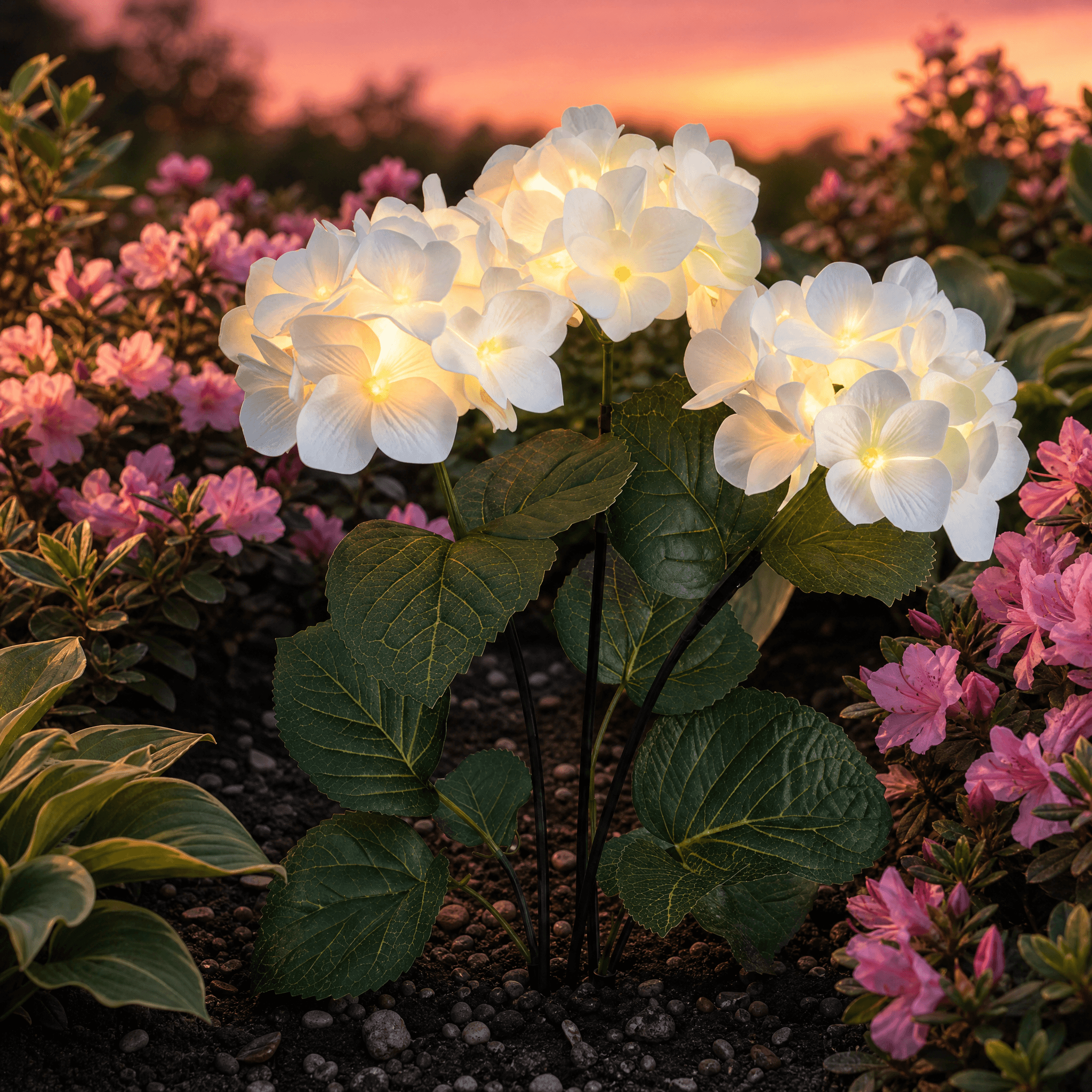 Solar Hydrangea Garden Lights (2-Pack)