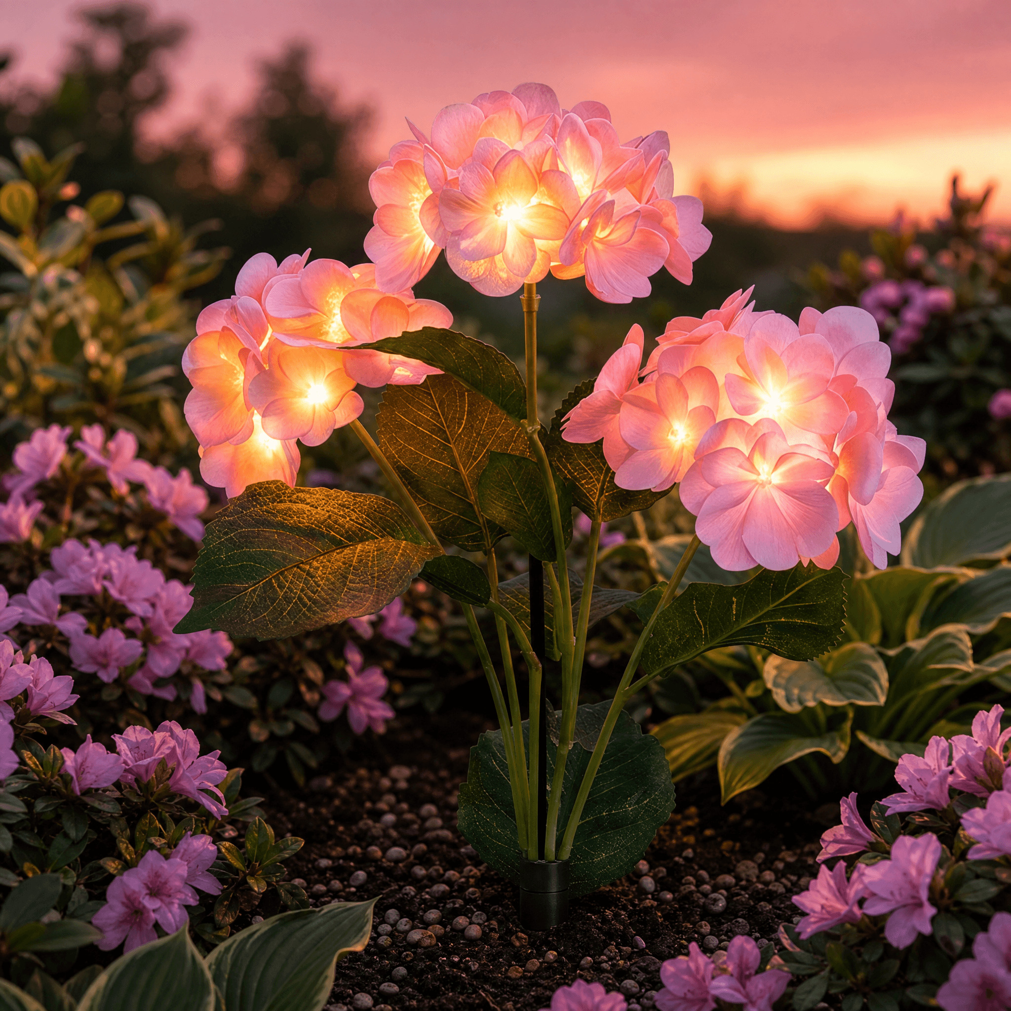 Solar Hydrangea Garden Lights (2-Pack)