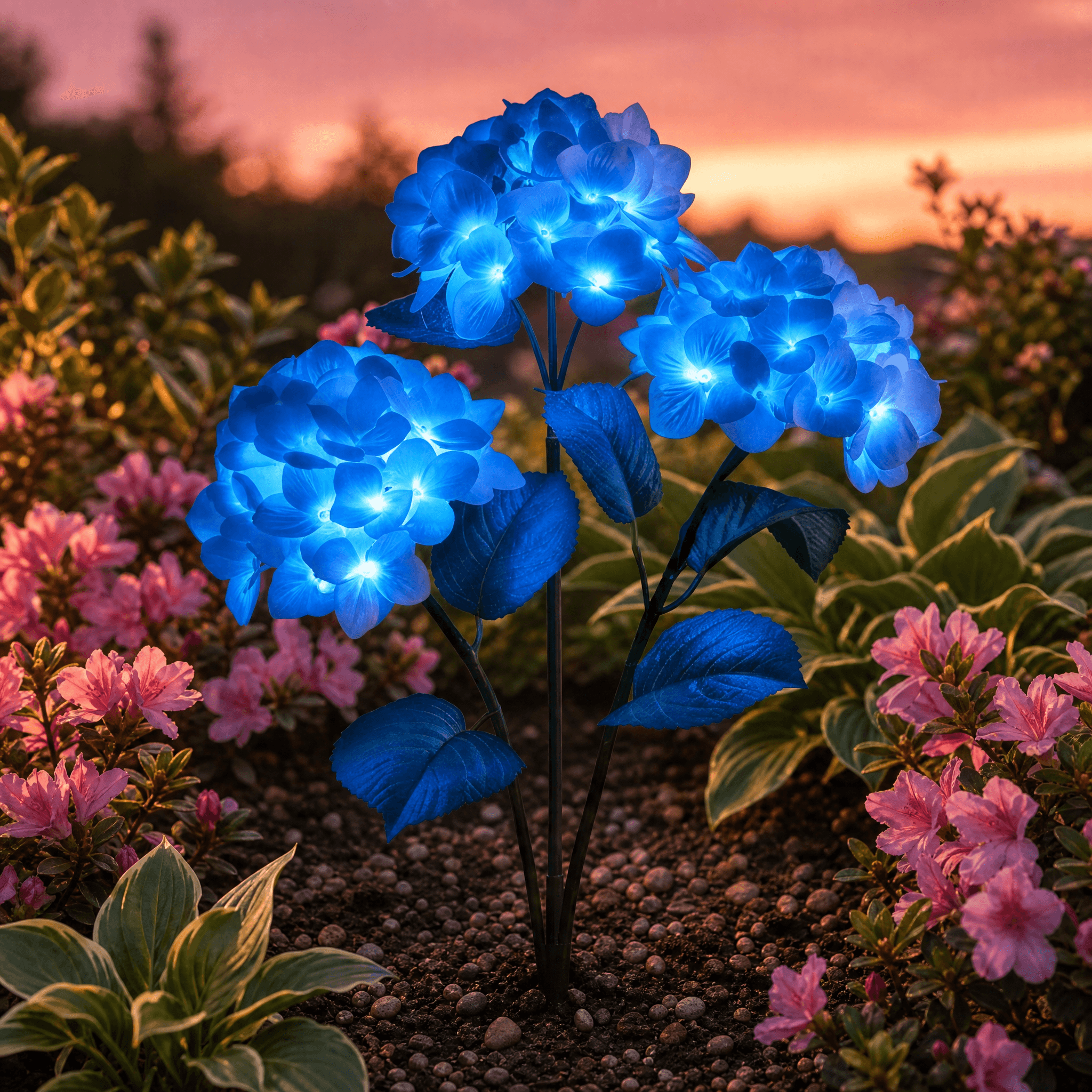 Solar Hydrangea Garden Lights (2-Pack)