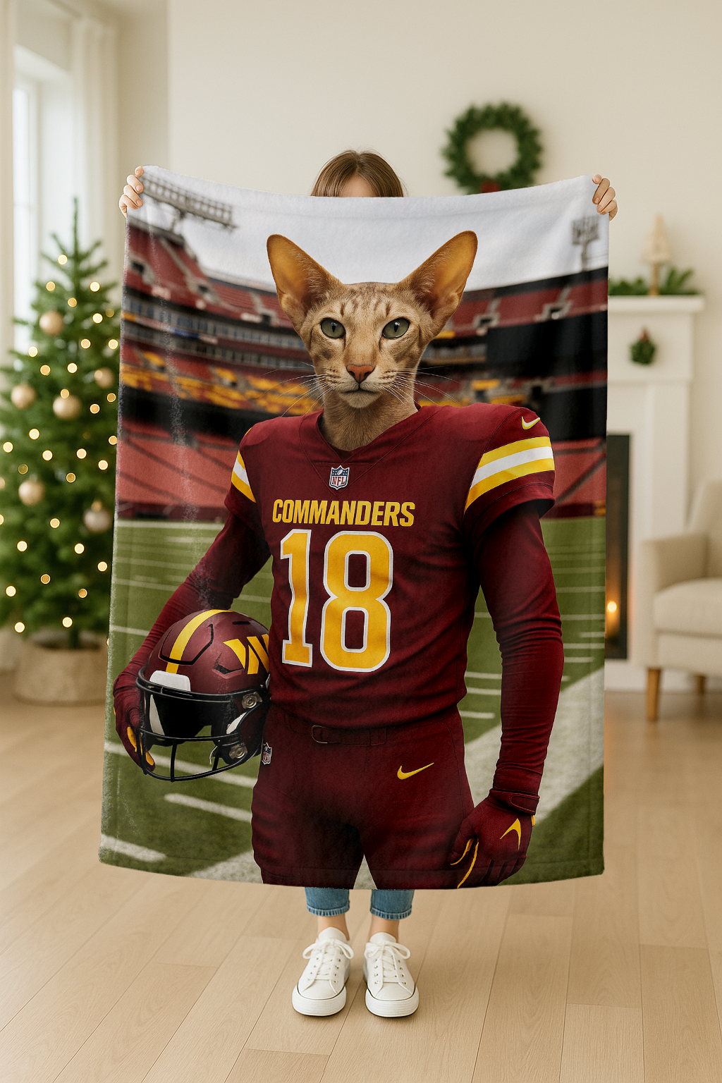 Hand-Painted Custom American Football Pet Blankets🏈