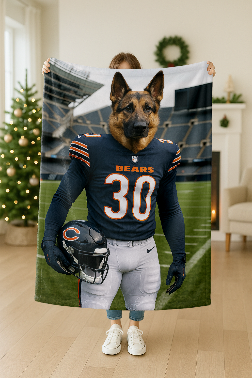 Hand-Painted Custom American Football Pet Blankets🏈