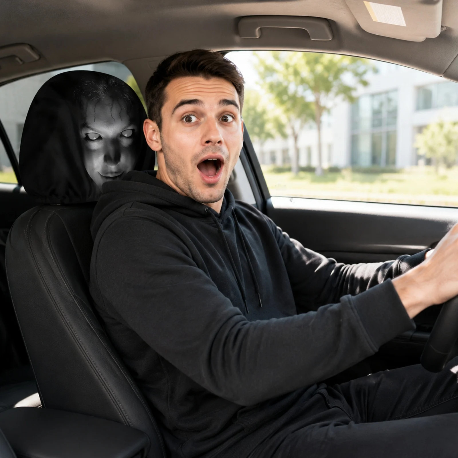Halloween Decor Car Headrest Covers Funny