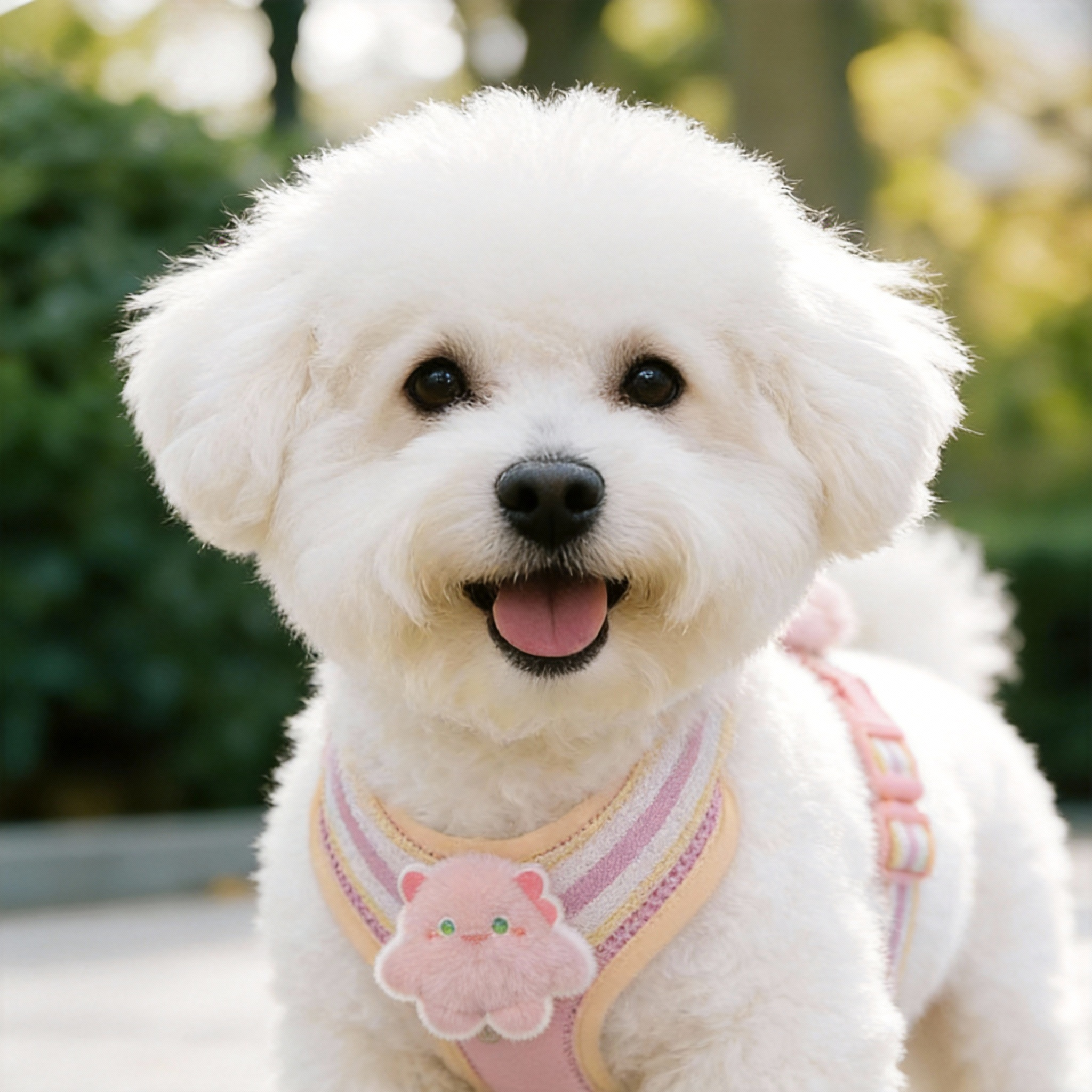 "Little Monster" 3D Plush Dog Harness and Leash Set | Breathable Mesh Vest for Small and Medium Dogs