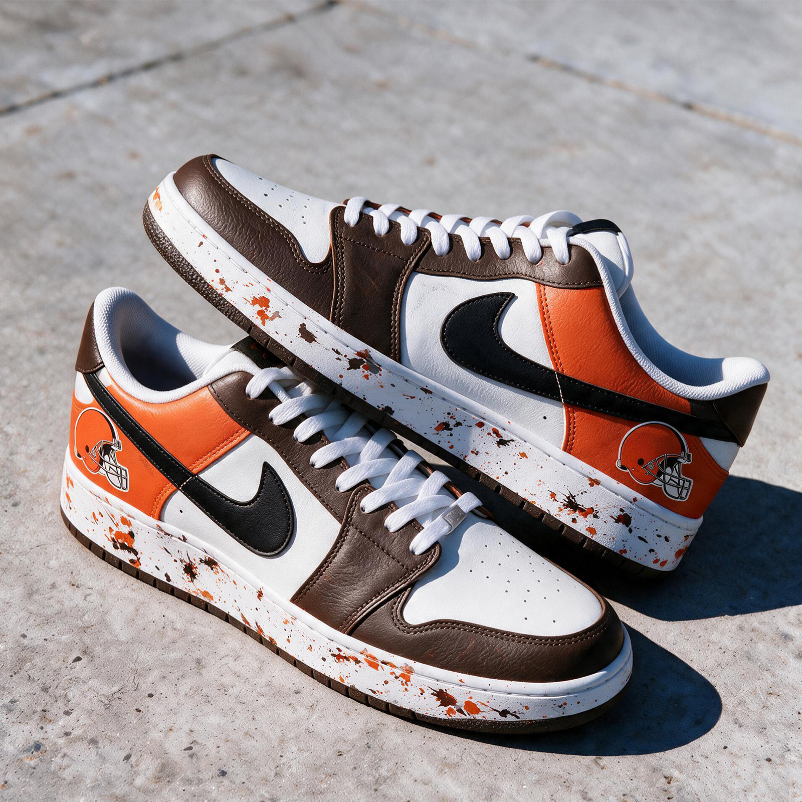 Custom Football Team Painted Sneakers – Handcrafted Game Day Low Top Shoes for Men & Women