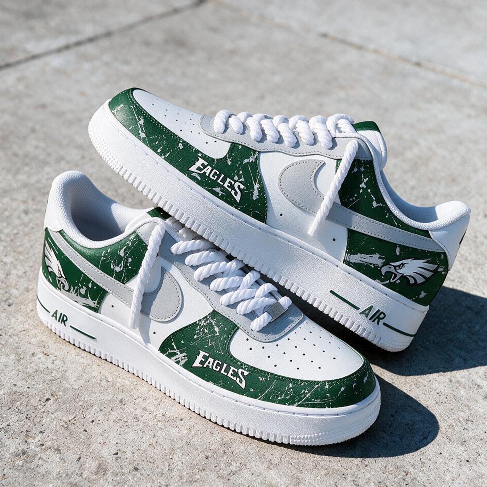 Custom Football Team Painted Sneakers – Handcrafted Game Day Low Top Shoes for Men & Women