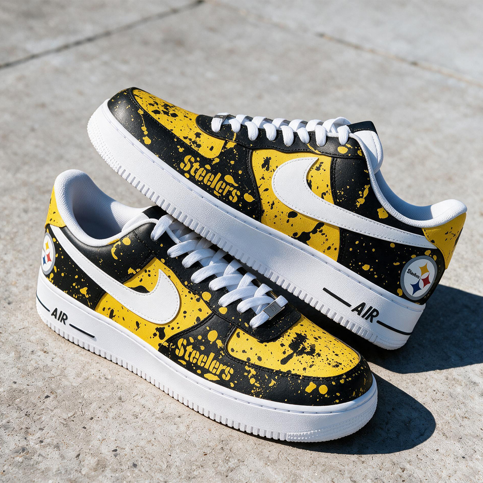 Custom Football Team Painted Sneakers – Handcrafted Game Day Low Top Shoes for Men & Women