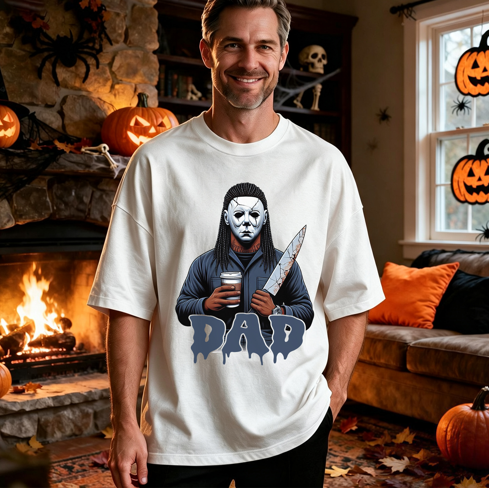 Custom Horror Spooky Mama Dad Sweatshirt For Halloween