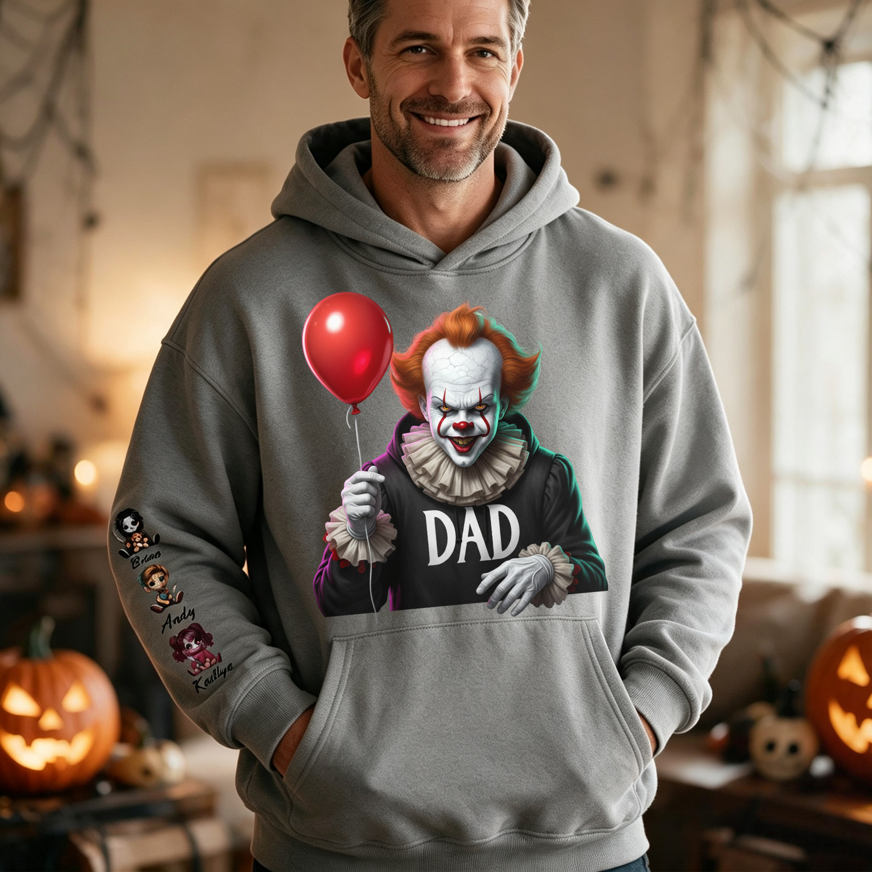 Custom Horror Spooky Mama Dad Sweatshirt For Halloween