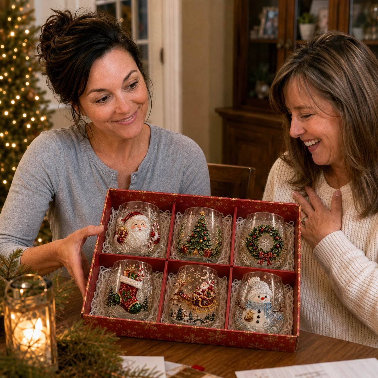 💥 Last Day 49% OFF – 🔥🎁Magical Christmas Glass Cup Gift Collection✨
