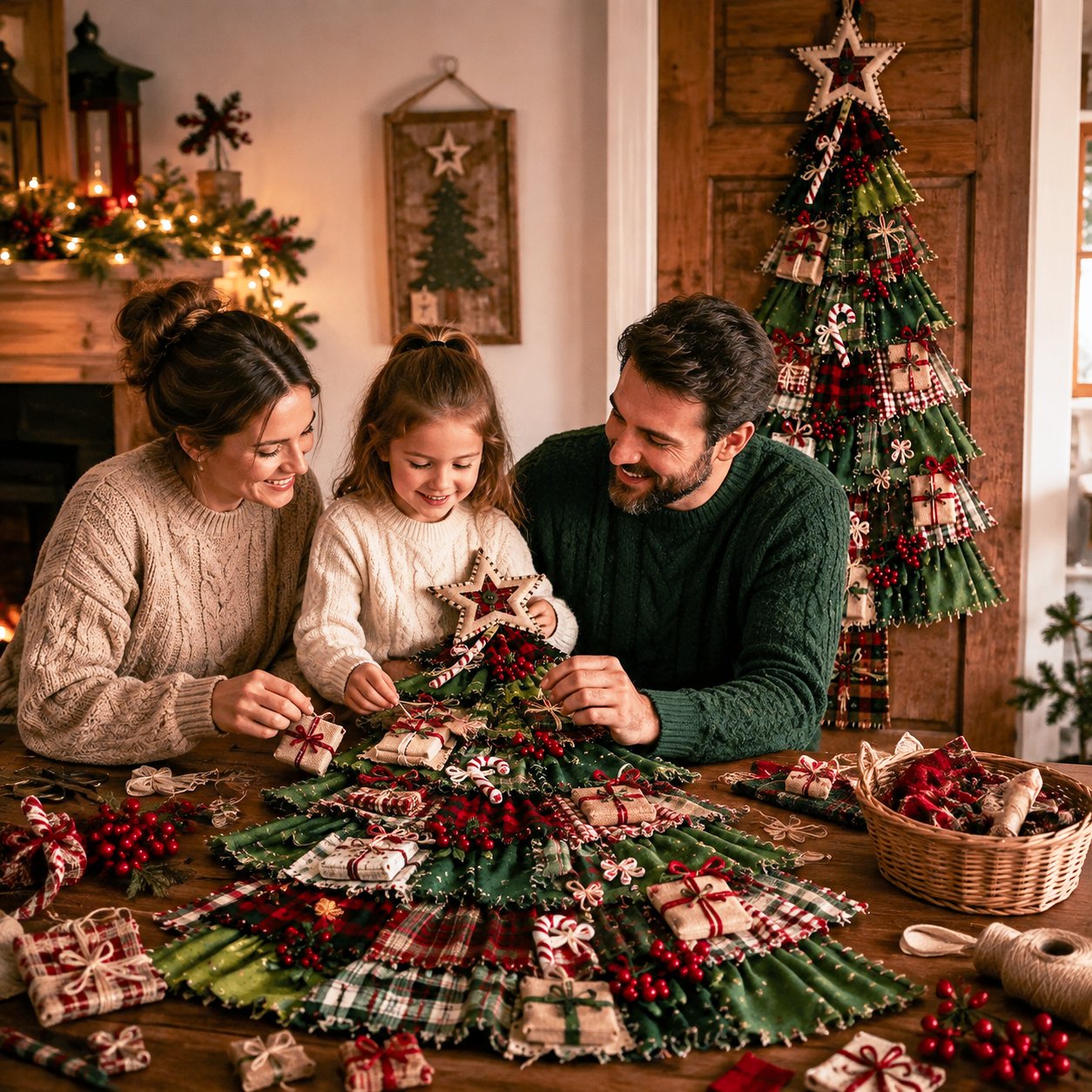 ⏳ Last Day 49% OFF – 🎄Friendly DIY Oversized Patchwork Christmas Tree Door Hanging Kit