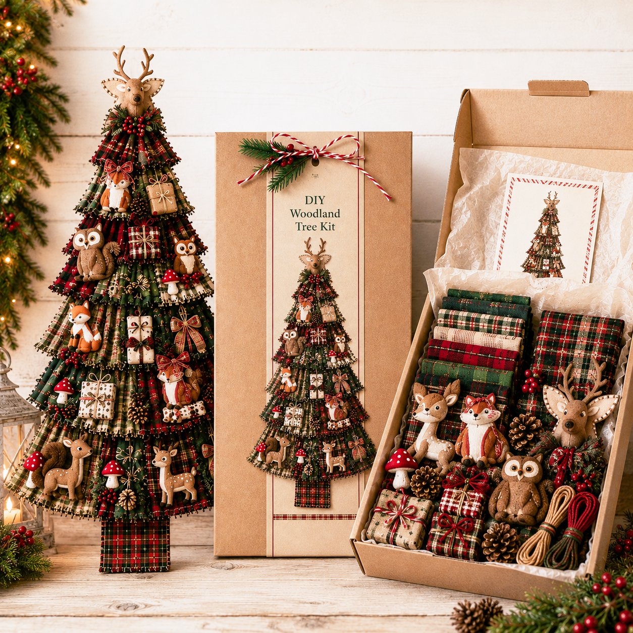 ⏳ Last Day 49% OFF – 🎄Friendly DIY Oversized Patchwork Christmas Tree Door Hanging Kit
