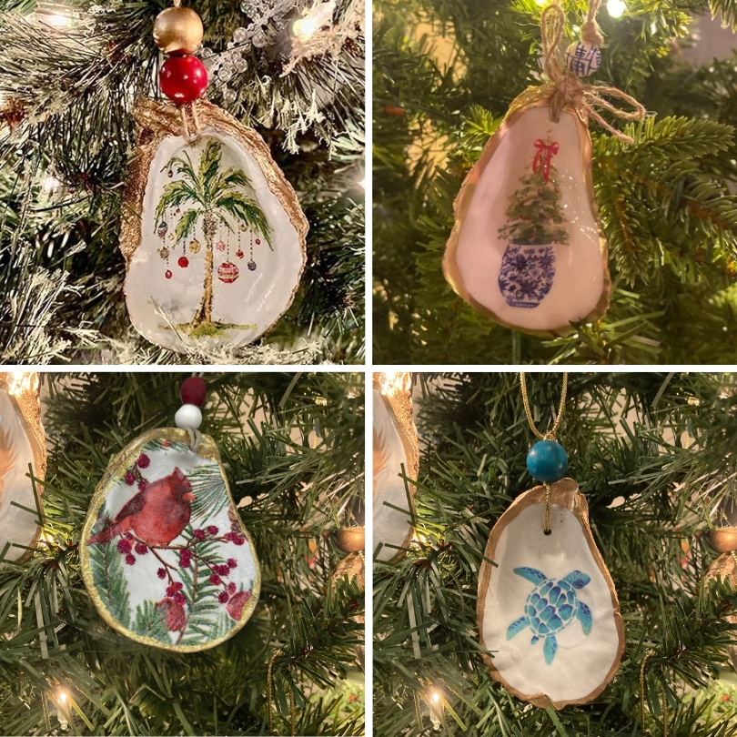 🎄Handmade Oyster Shell Christmas Ornaments | Christmas Tree Decorations | Christmas Gifts