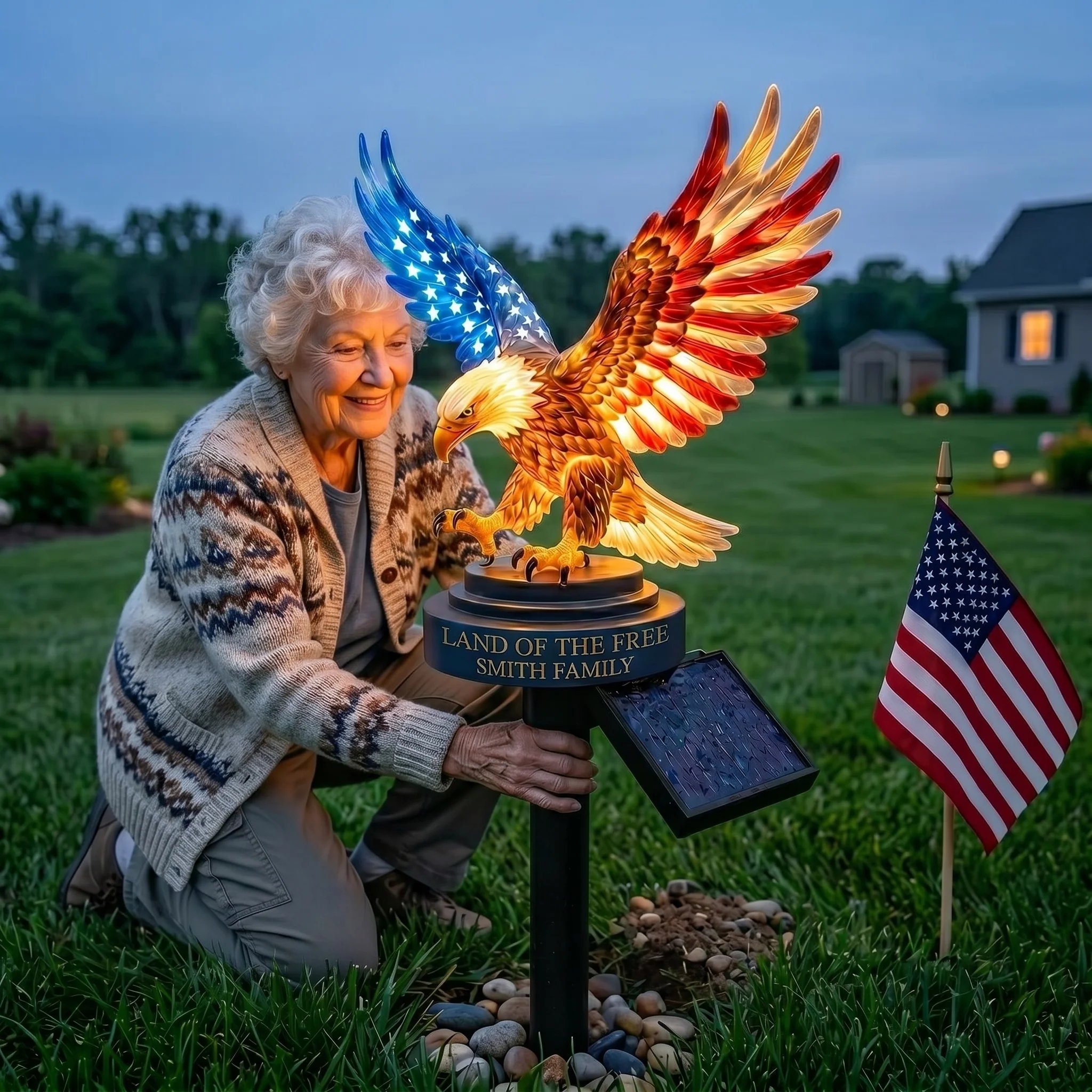 🎁🎉Only $39.99 This Week🌟🦅Solar Eagle Garden Light Halloween