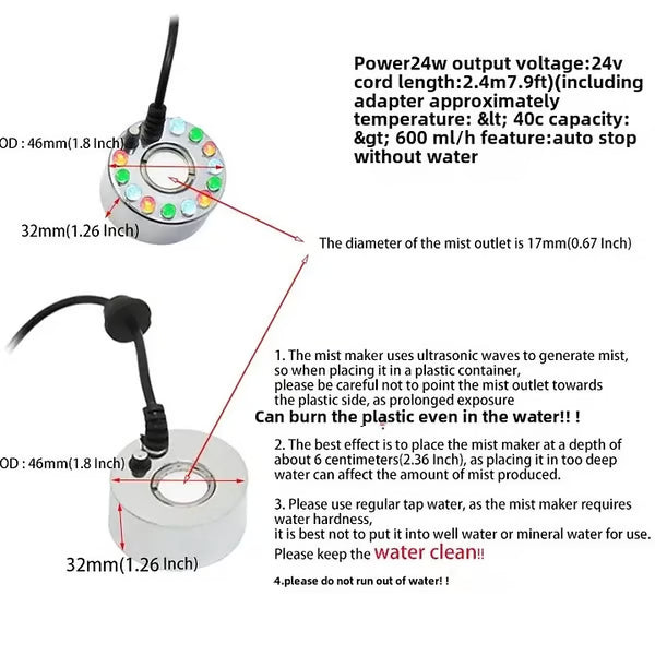 🎃Early Halloween Promotion🔥Mist Maker Ultrasonic Fogger – Indoor/outdoor Landscaping & Halloween Decoration