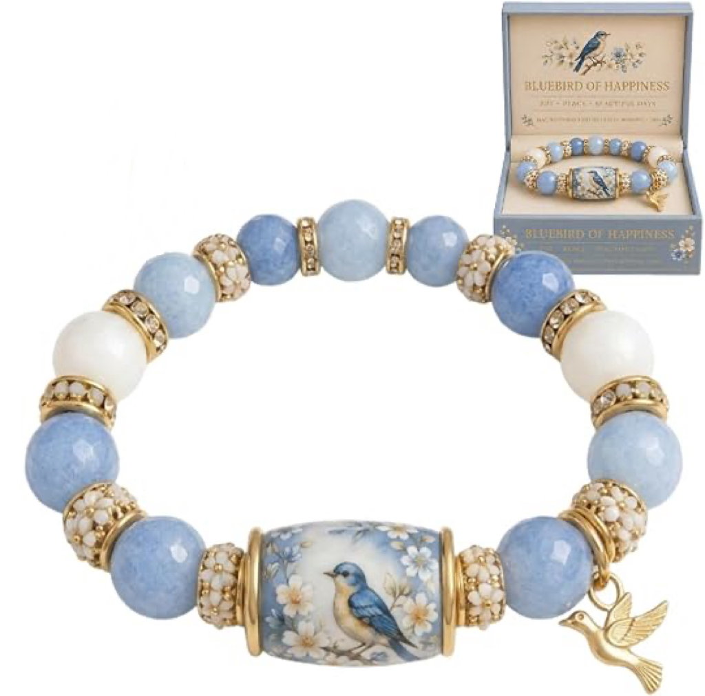 2026 Edition Hummingbird Bracelet For Women, Spring Garden Beaded Stretch Love Peace New Beginnings Blessing Jewelry Gift