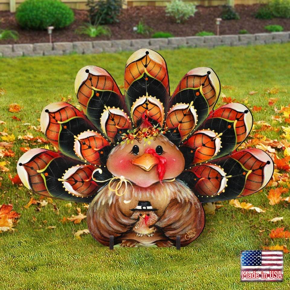 🦃Turkey Wreath Door Hanger 🍂 Wooden Fall Wall Decoration