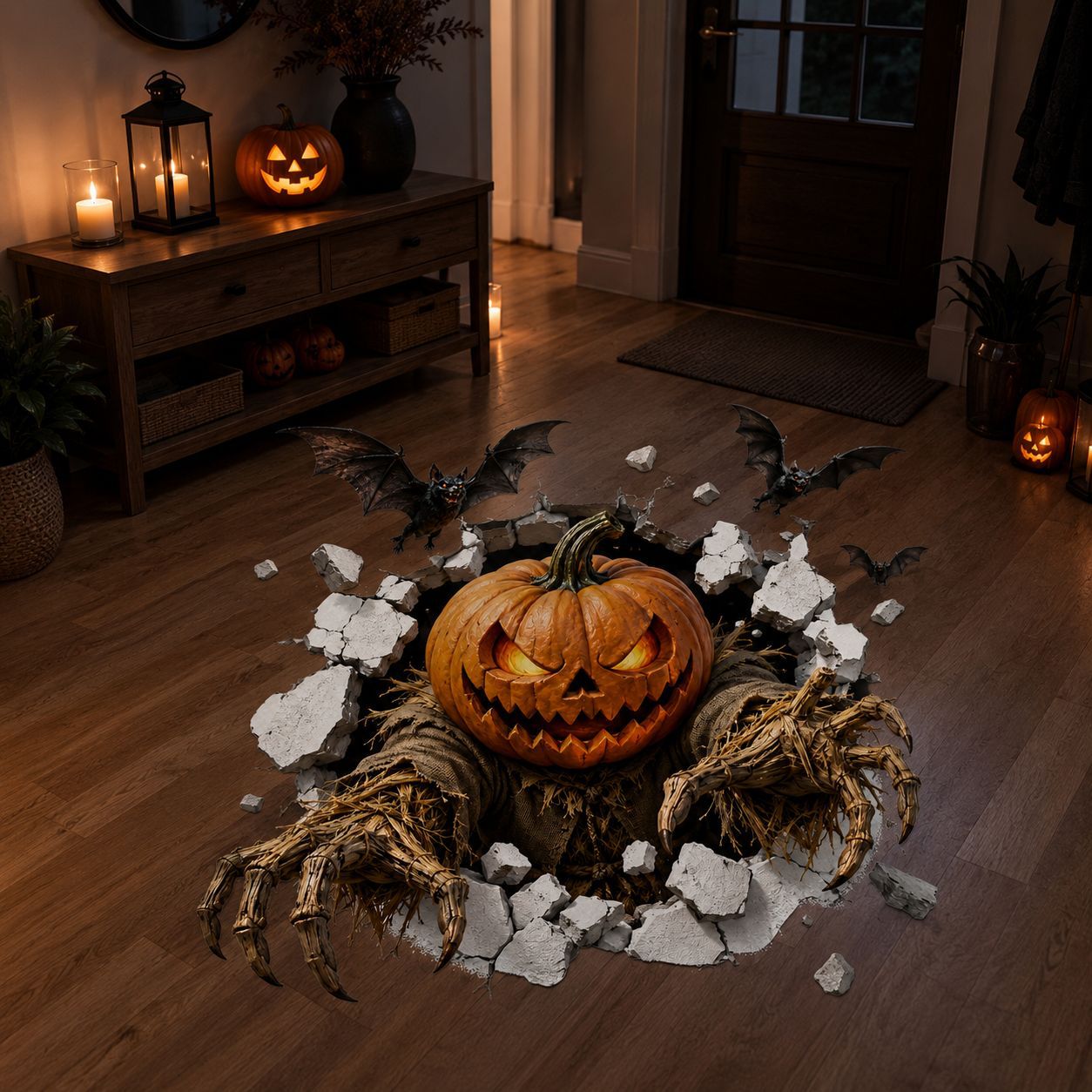 🎃👻Halloween Break-In 3D Wall Decals