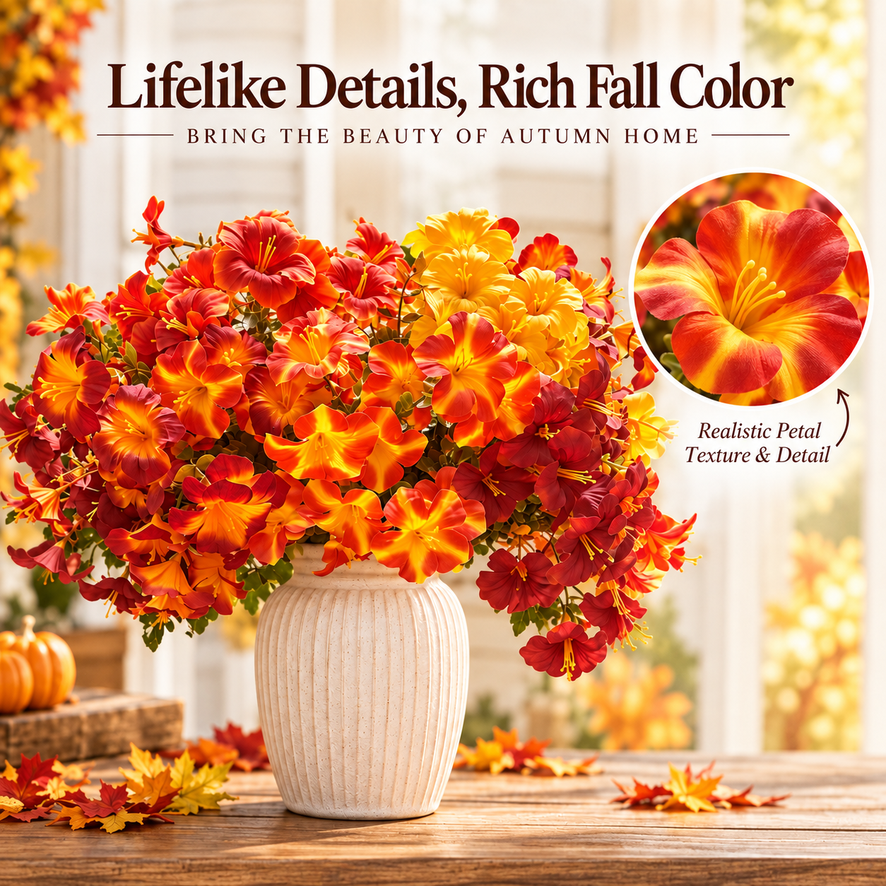 🔥Last Day 50% OFF🍂🍁Autumn Charm Faux Morning Glory Fall
