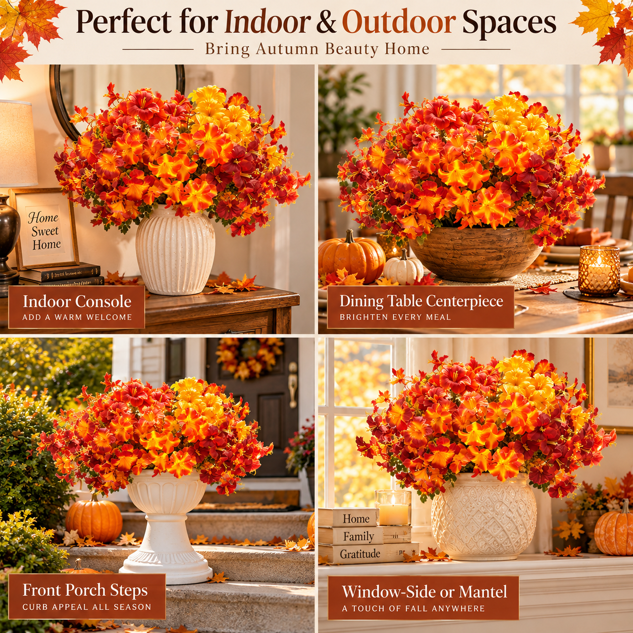 🔥Last Day 50% OFF🍂🍁Autumn Charm Faux Morning Glory Fall