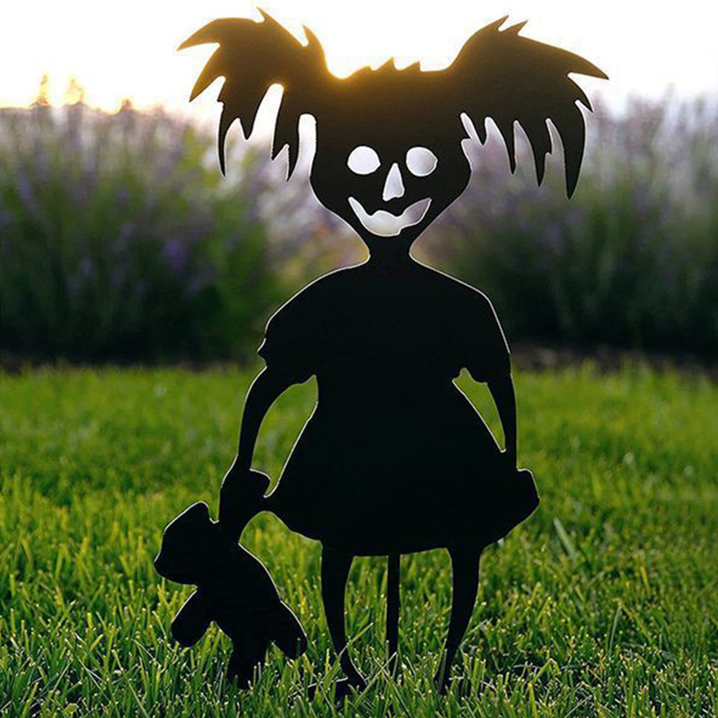 Zombie Kid Garden Sign | Metal Art