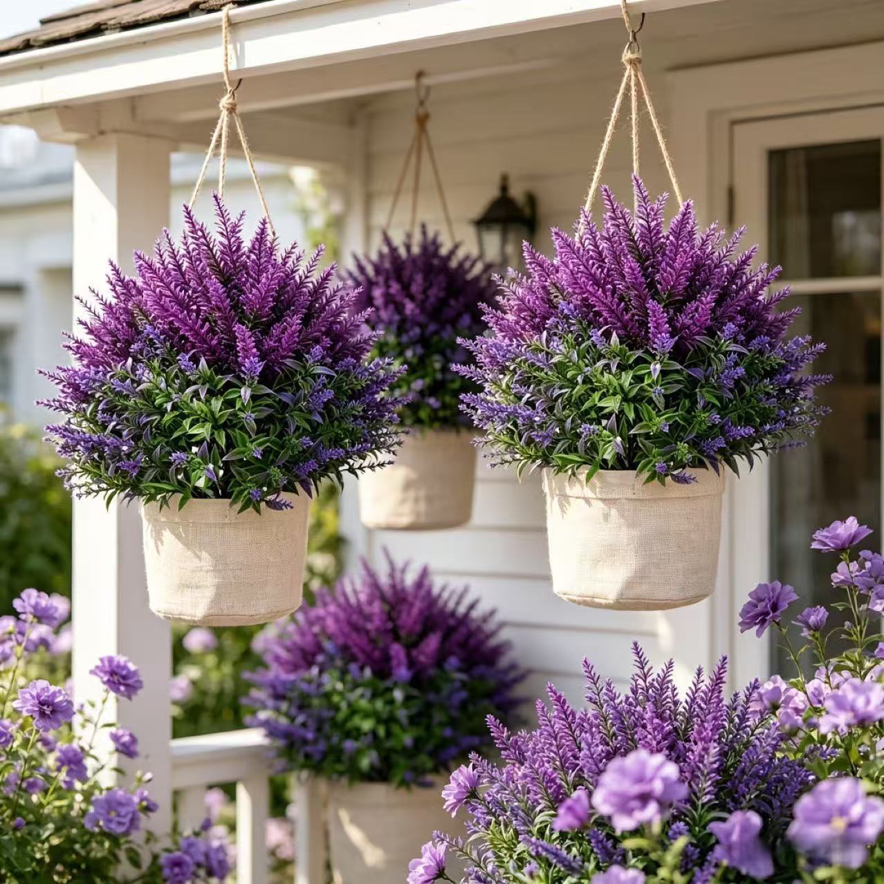🏆Last Day 50% OFF💜🍀Lifelike Purple Faux Floral Topiary