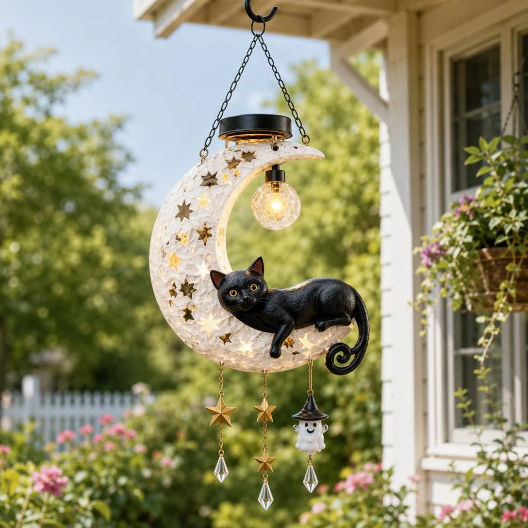 🎉 Black Cat Moon Solar Lantern🐈‍⬛🌙
