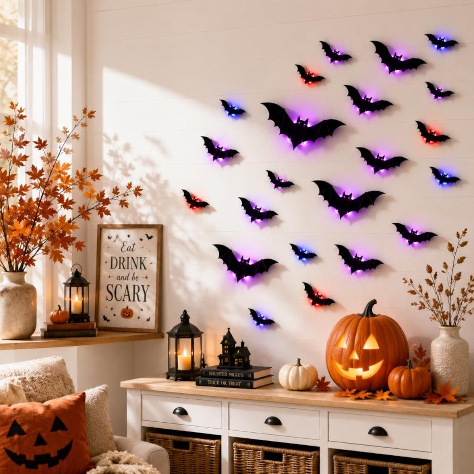 🦇2026 New Halloween 3D Lighted Bats🎃