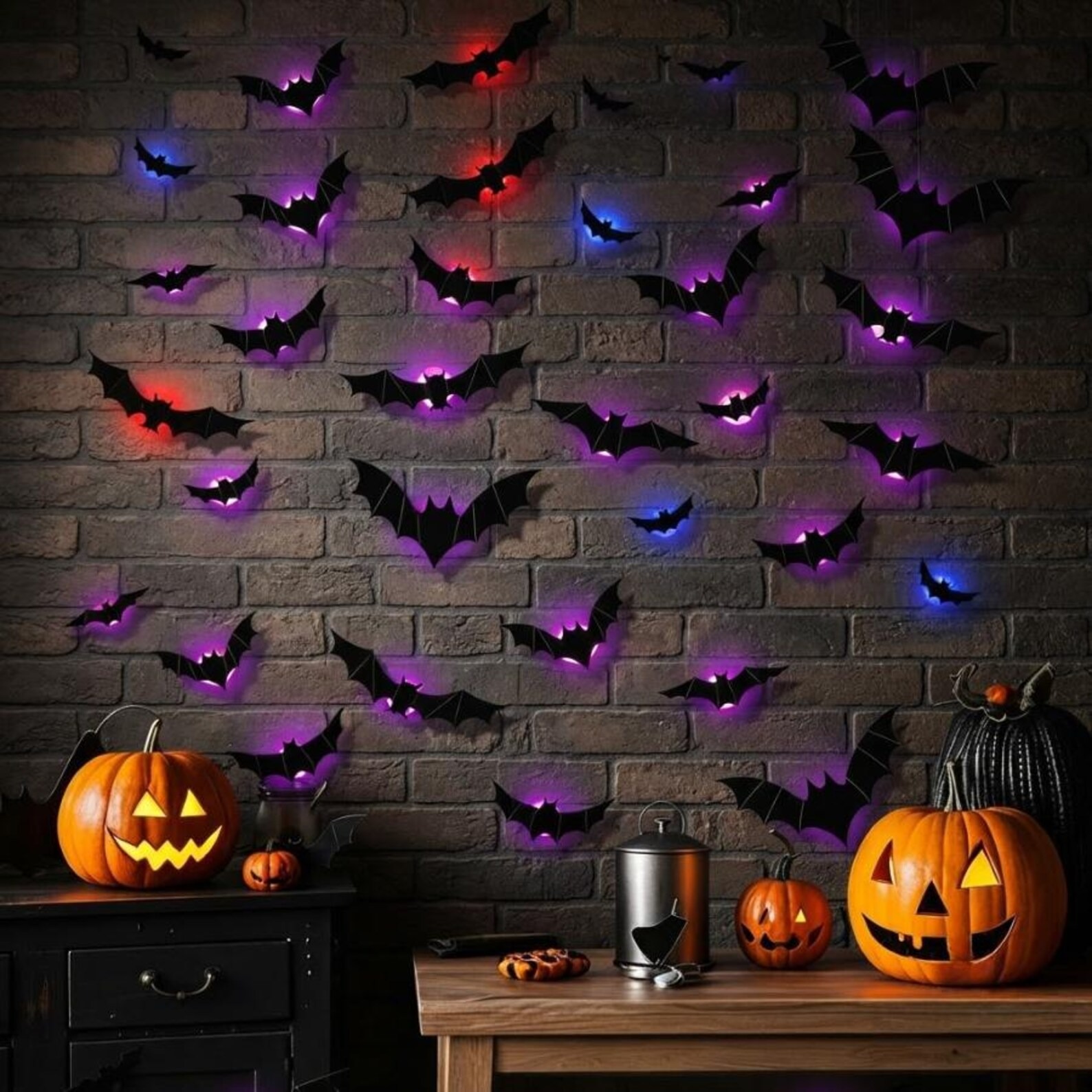 🦇2026 New Halloween 3D Lighted Bats🎃
