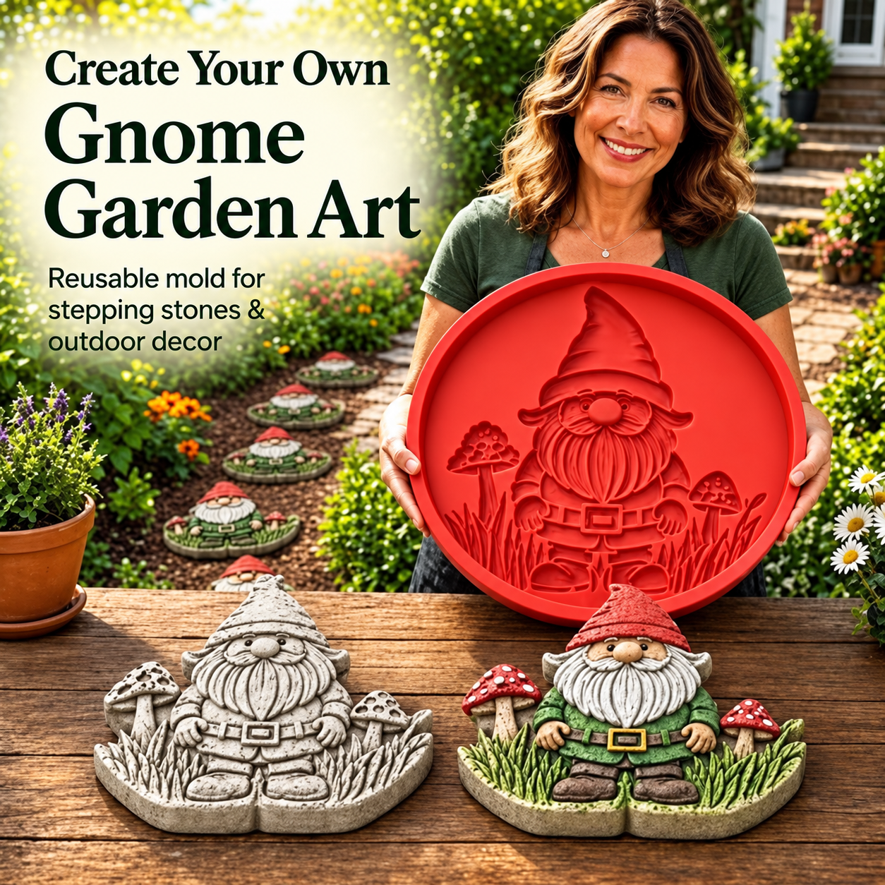 💥 LAST DAY 49% OFF - 🌻 Reusable Sunflower Stepping Stone Mold