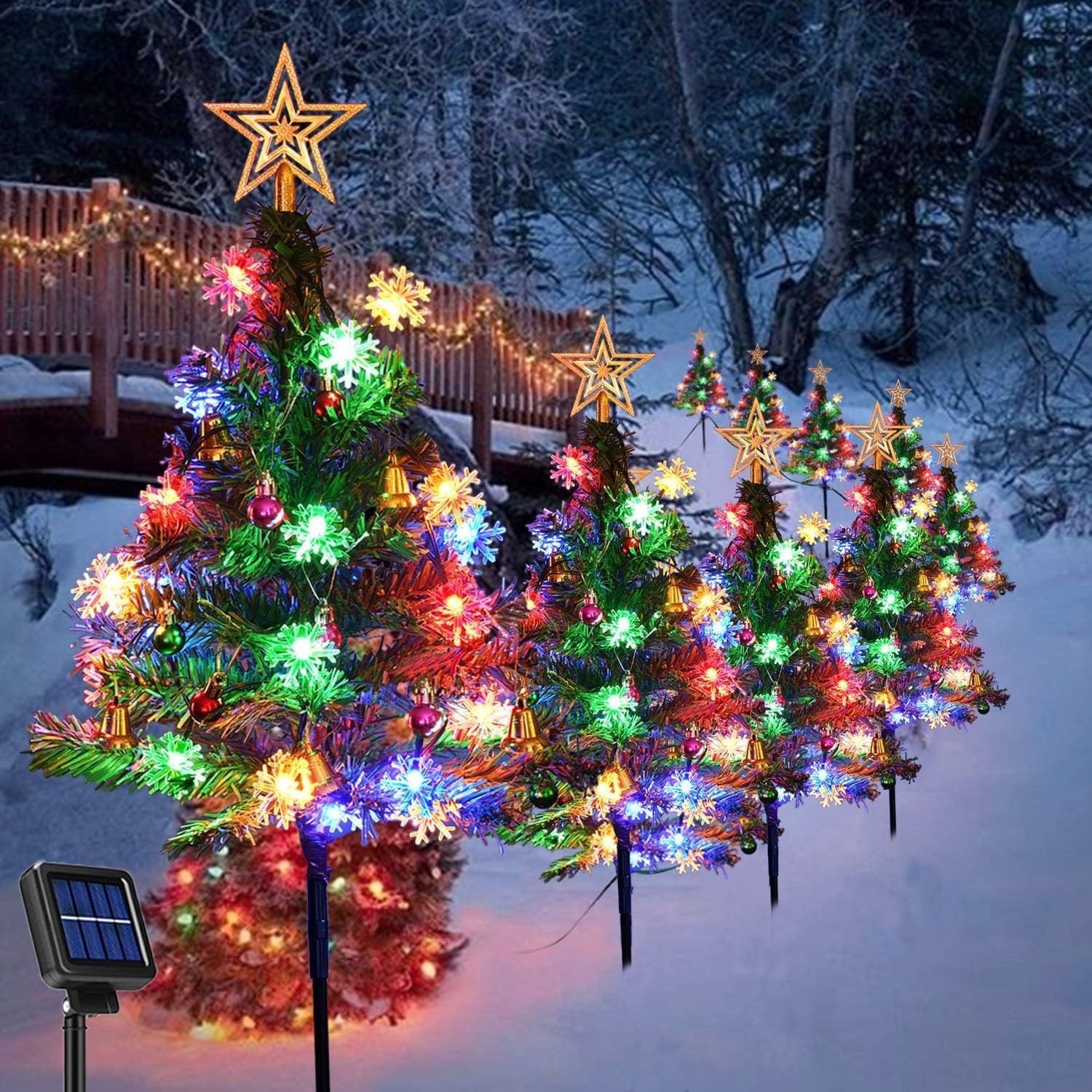 🔥 Solar Cedar Christmas Tree Lights| Festive Outdoor Holiday Decor