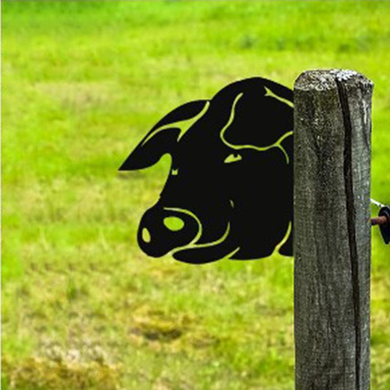 Garden Farm Peep Animals Metal Artwork Decoration