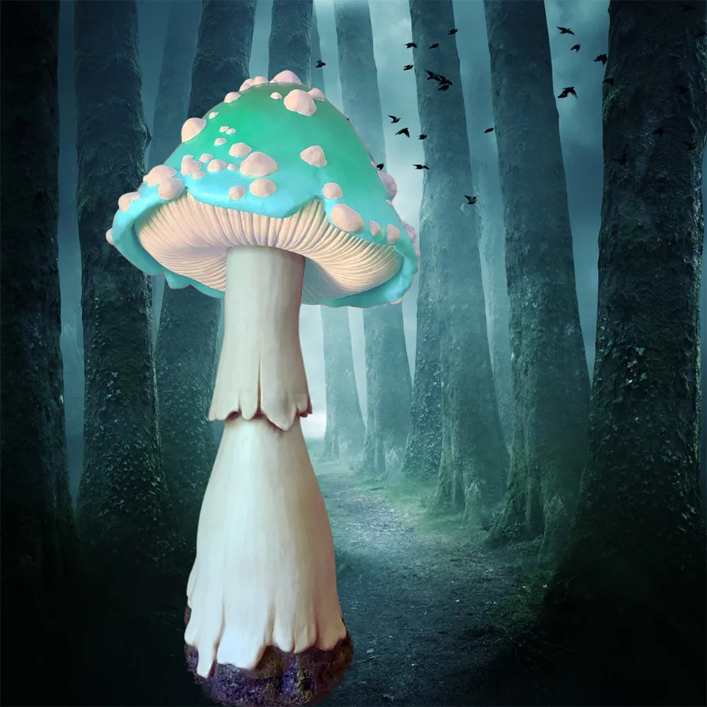 Handmade Glowing Mushrooms | Hand Painted Art | Garden Decoration
