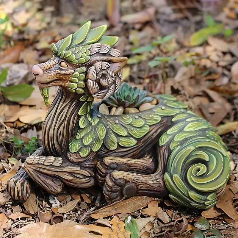 🦖Sculptural Dragon Planter