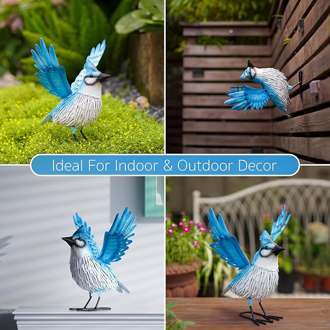 Handcrafted 3D Bird Metal Statue | Metal Art | Hand Painted Art