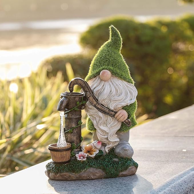 Vintage Dwarf Statue (with Solar Lantern)