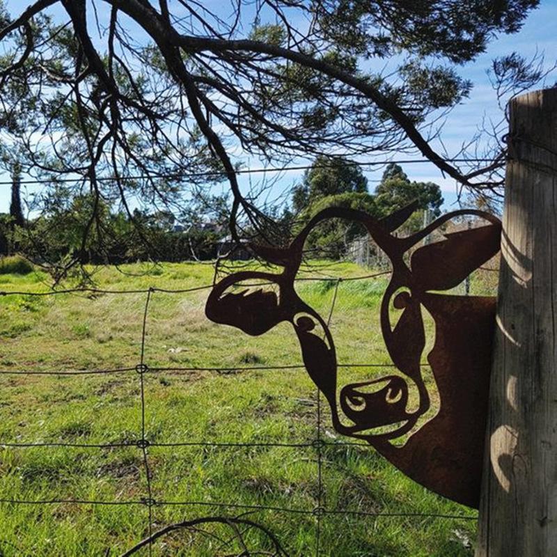 Garden Farm Peep Animals Metal Artwork Decoration