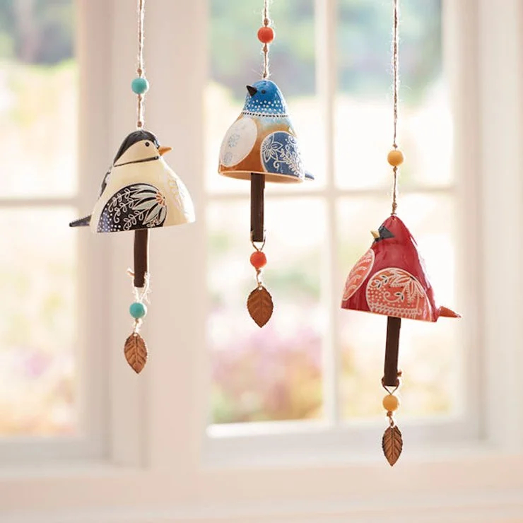 Vintage bird wind chimes
