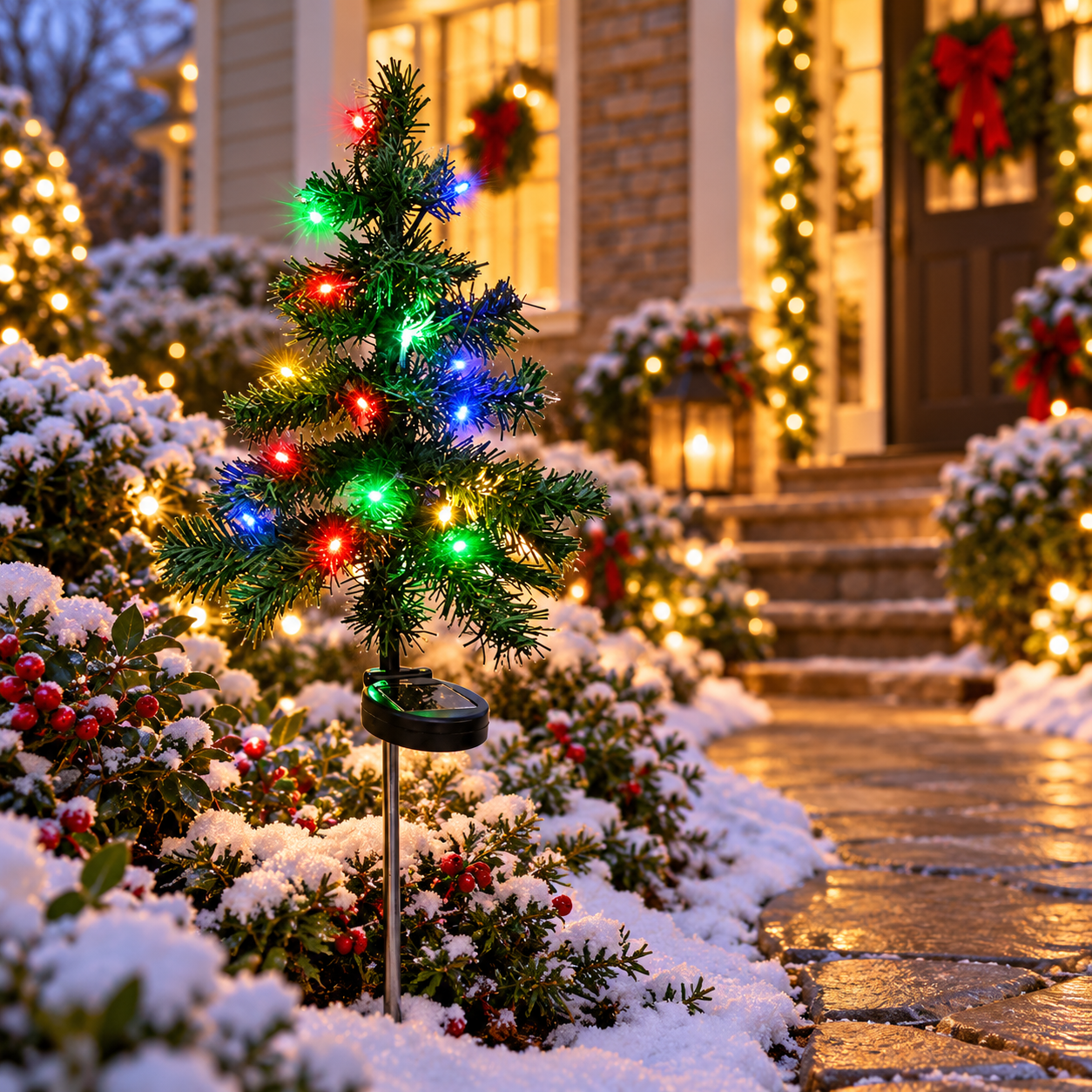 🔥 Solar Cedar Christmas Tree Lights| Festive Outdoor Holiday Decor