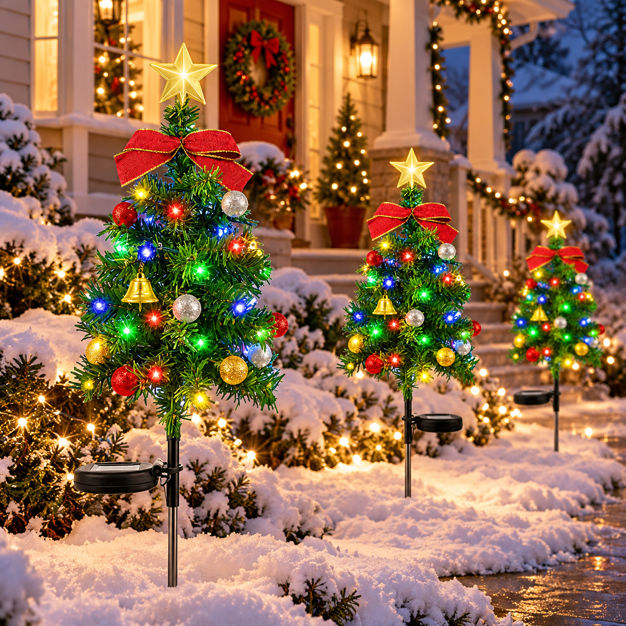🔥 Solar Cedar Christmas Tree Lights| Festive Outdoor Holiday Decor