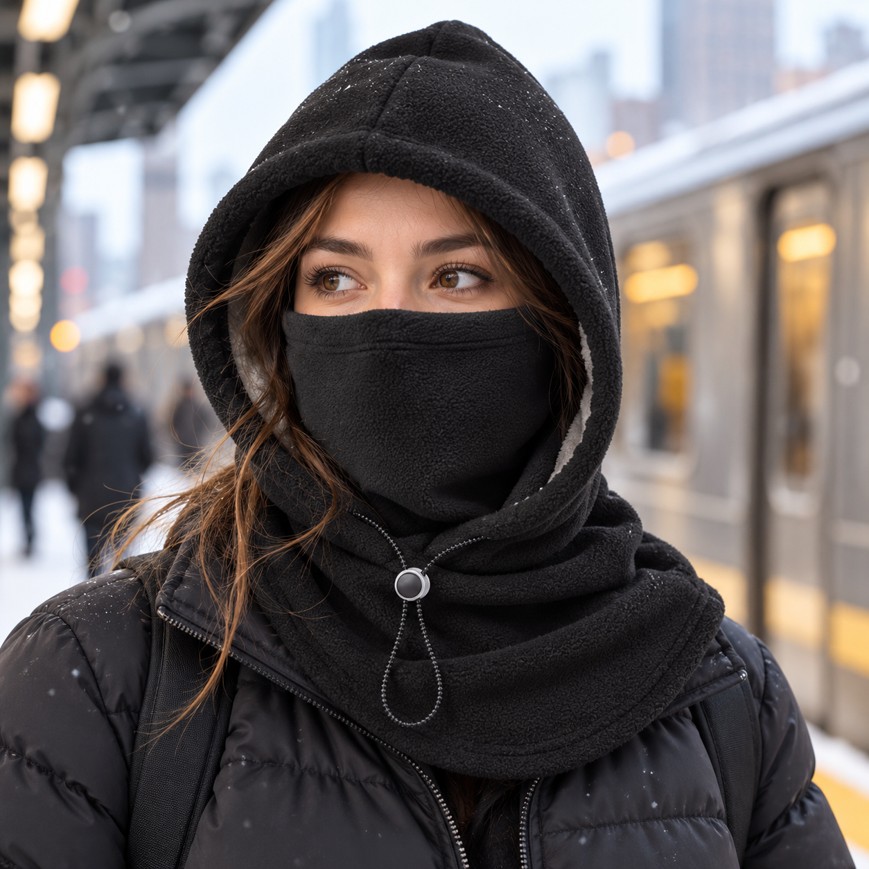 🔥Last Day 50% OFF - ❄️One-Piece Warm Mask Hat, Outdoor Cycling Windproof Warm Hat With Neck Mask