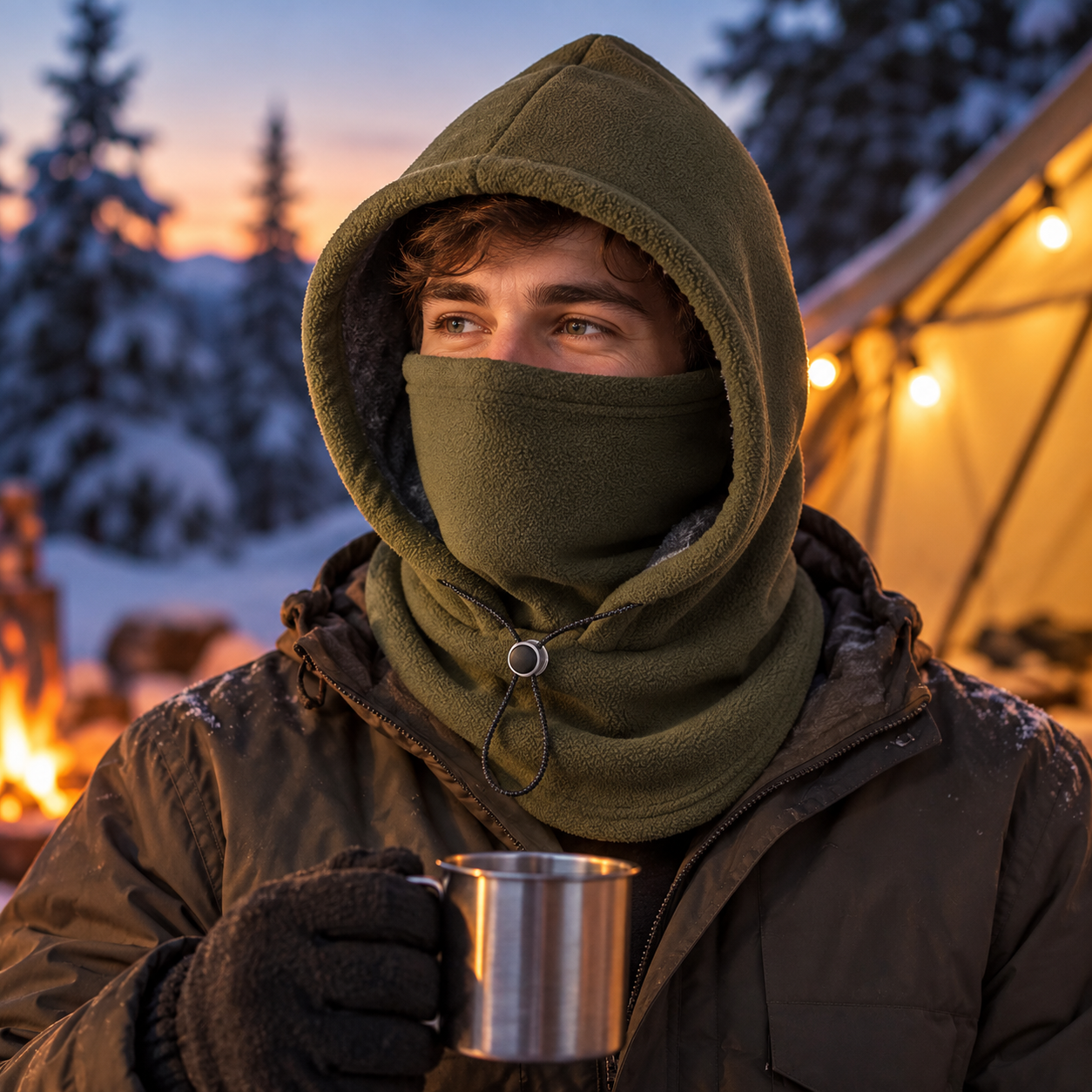 🔥Last Day 50% OFF - ❄️One-Piece Warm Mask Hat, Outdoor Cycling Windproof Warm Hat With Neck Mask