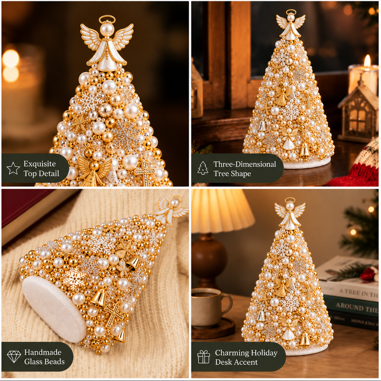 🎄✨Handmade Elegant DIY Beaded Christmas Tree Craft Kit | Collectible Premium Holiday Decor Kit