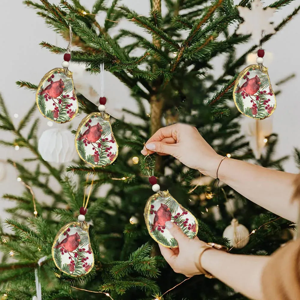 Oyster Shell Christmas Ornament