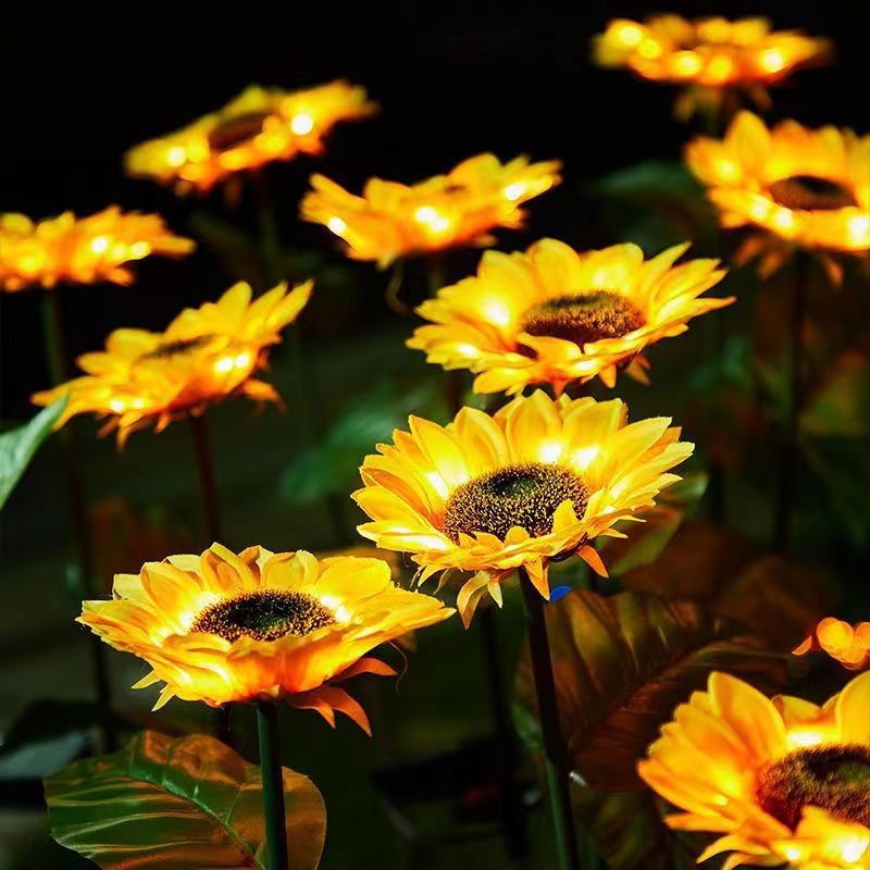 Solar Powered Patio Lights with Auto On Off Switch for Backyard Bed Garden Decor