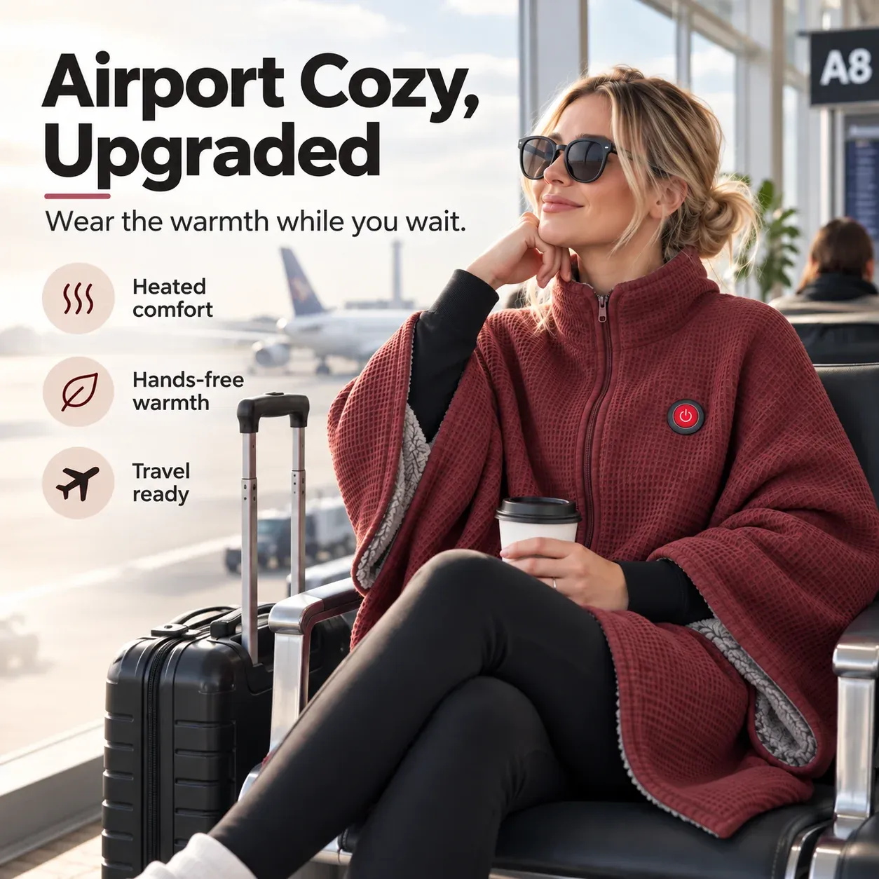 🧣Wearable Heated Blanket – Cozy Hands-Free Warmth☀️